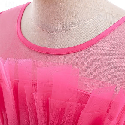 Performance Dress Color Girls' Kids Party Solid Sleeveless