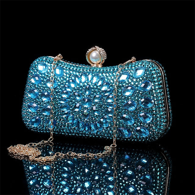 Luxury Evening Women's – Multicolor Clutch Crystal