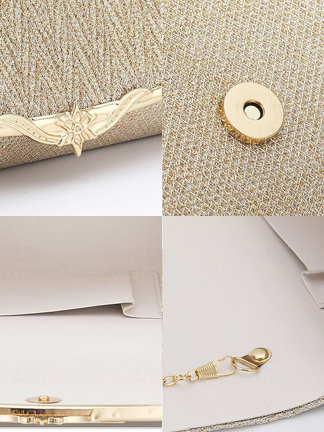 Handbag Evening Women's - Party Elegant Glitter Clutch Gold
