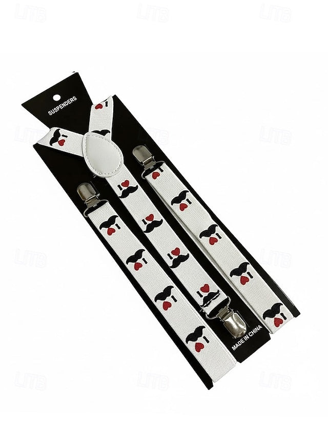 Christmas Men's Suspenders Snowman with