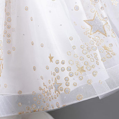 Girl Party Dress Flower Girls' Sequin Kids Floral