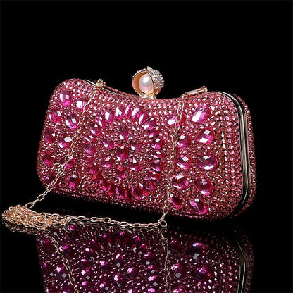 Luxury Evening Women's – Multicolor Clutch Crystal