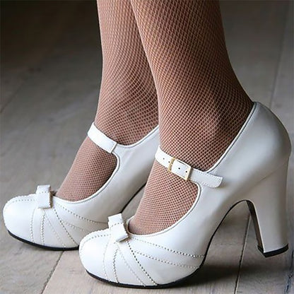 Mary Heels Suede and Women's Black Jane Bow Red Detail with