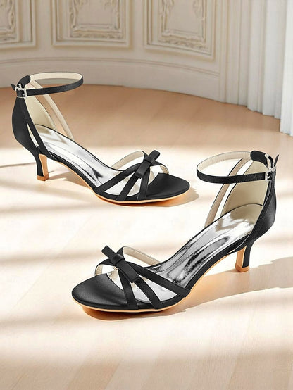 Strappy Green Vintage Women's Heel Kitten Satin 1950s