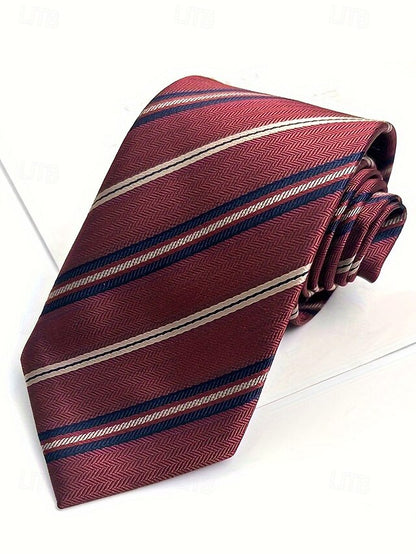 Classic Necktie Tie Men's Silk and Paisley Striped