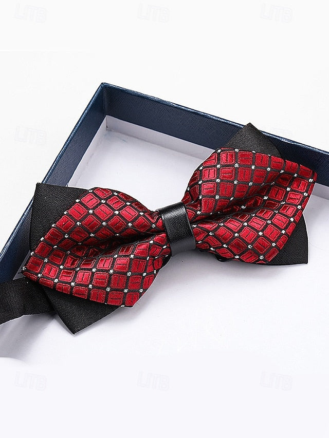 Pattern Geometric Men's Christmas Bow Tie with