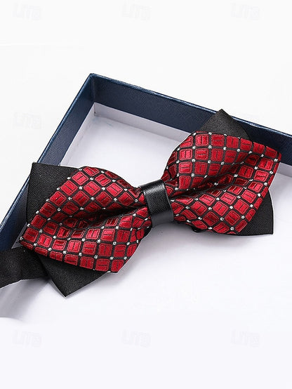 Pattern Geometric Men's Christmas Bow Tie with