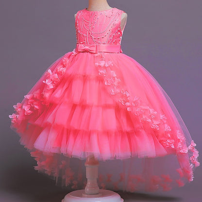 Girls' Kids Flower Solid Girl Colored Dress