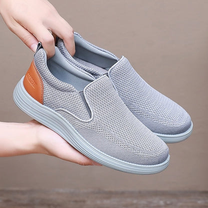 Slip-On Navy – Stretch Breathable Men's Knit Sneakers