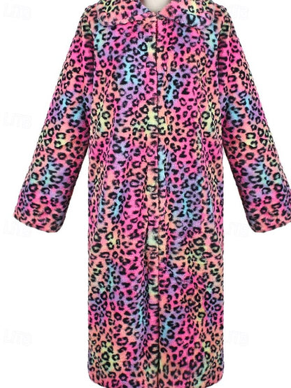 Women's Comfortable Furs Warm Fur Coat Faux Pocket