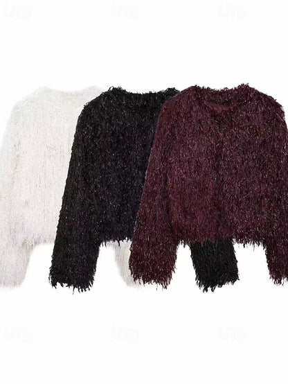 Coat Fur Faux Furs Comfortable Leathers Women's