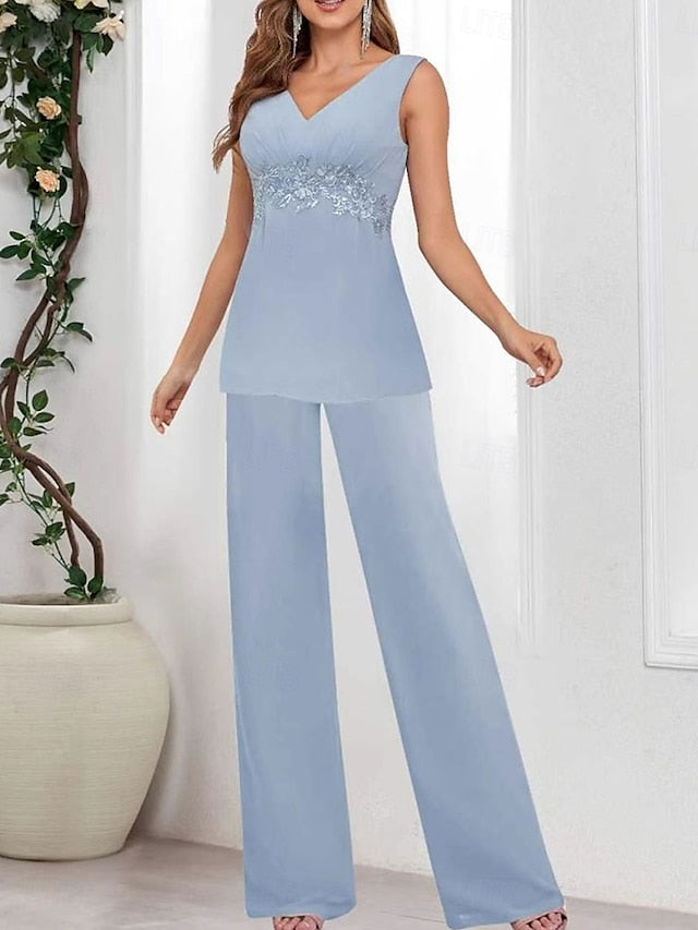 Elegant V the Dress Mother 3 Bride Wedding Simple Piece Guest of