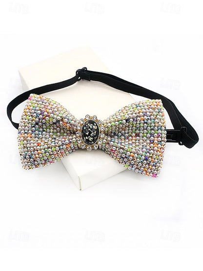 Adjustable Luxury Men's – Gemstone with Strap Bow Tie