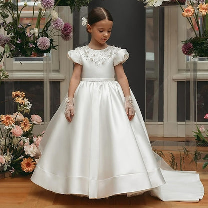 Girls' Girl Communion Flower Party First Dress
