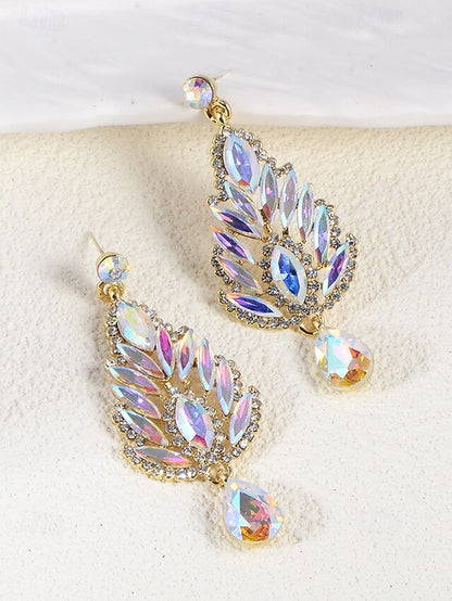 Earrings Green Women's – Drop Crystal Emerald