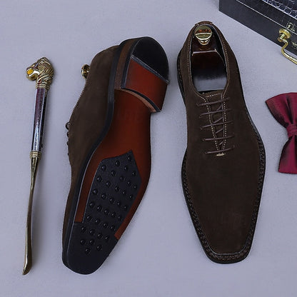 Oxford Men's Shoes Genuine Leather - Suede Cowhide