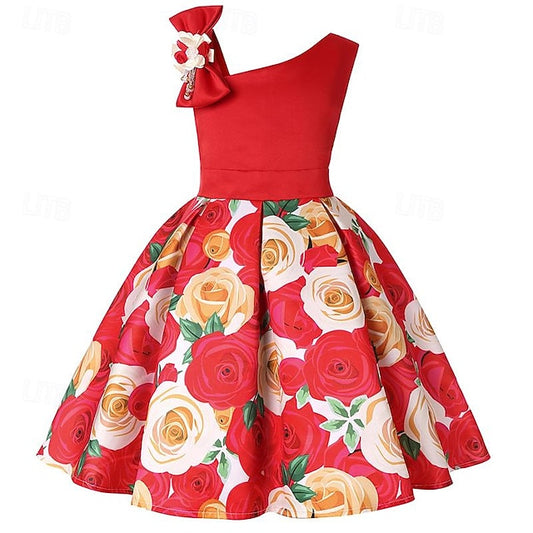 Sleeveless Summer Dress Girls' Easter 3D Party Flower