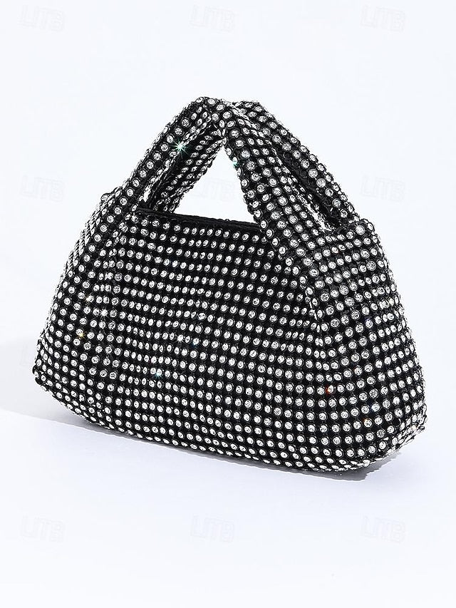 Women's Silver – Sparkling Rhinestone Handbag Evening