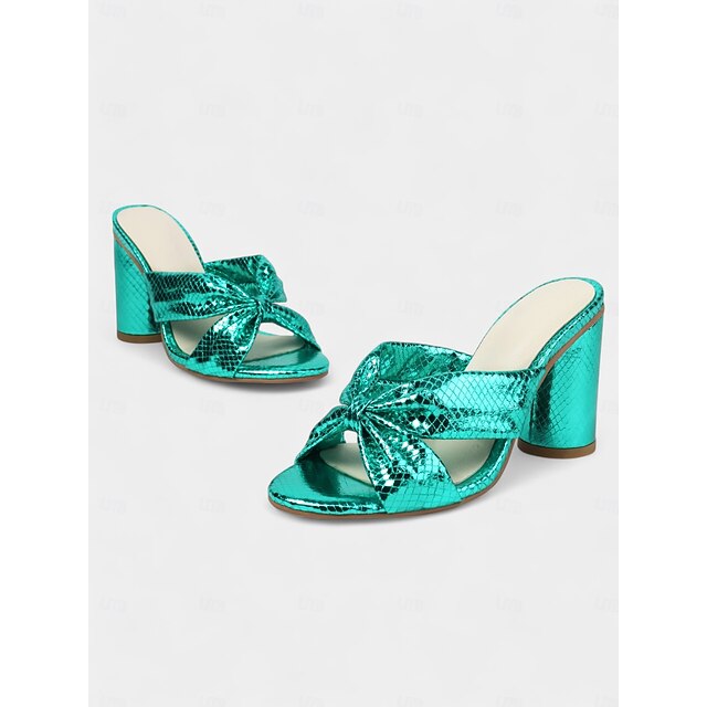 Bridal Women's Bow Metallic – Design with Mules Pink