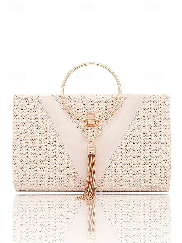 Handbag Purse Clutch with Woven – Women's Elegant Straw