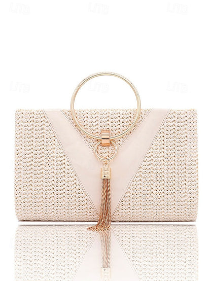 Handbag Purse Clutch with Woven – Women's Elegant Straw