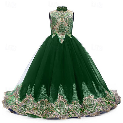 Dress Girls' Flower Kid's Evening Formal Gown Girl