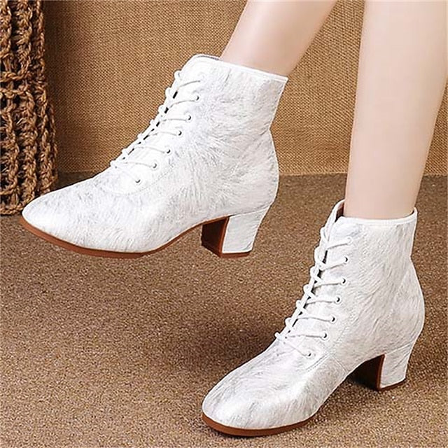 Women's with Dance Shoes Comfortable White Latin Elegant