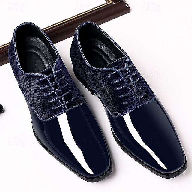 Shoes with Oxford Navy Men's Leather Blue Patent