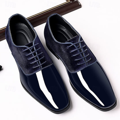 Shoes with Oxford Navy Men's Leather Blue Patent