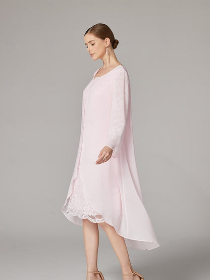 Piece of Beach Mother A-Line the Bride Wedding Suit Two Dress