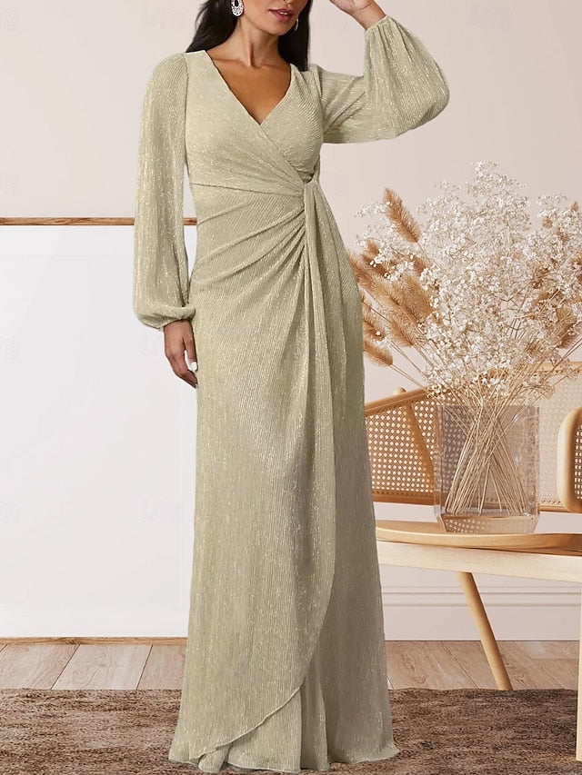 the Guest of A-Line Wedding Elegant Mother Bride Dress V Sweet