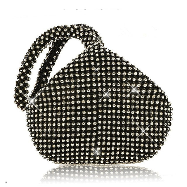 Crystal Evening Elegant Women's - Rhinestone Silver Bag