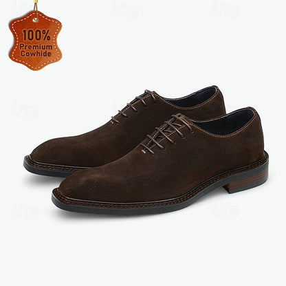 Oxford Men's Shoes Genuine Leather - Suede Cowhide