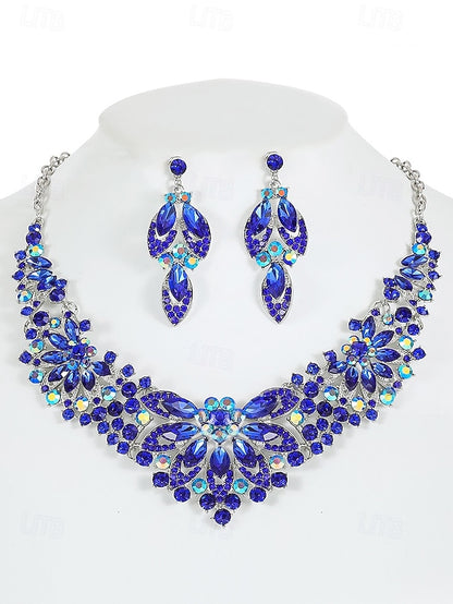 Jewelry Statement Elegant – Necklace Green Crystal Set