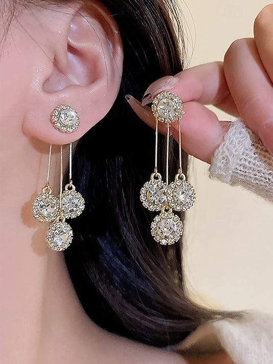 Crystal Women Dangle Elegant for Sparkling Earrings –