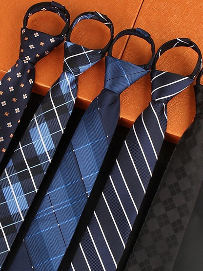 Narrow Zip Stripes - Ties Classic Men's Pre-Tied and