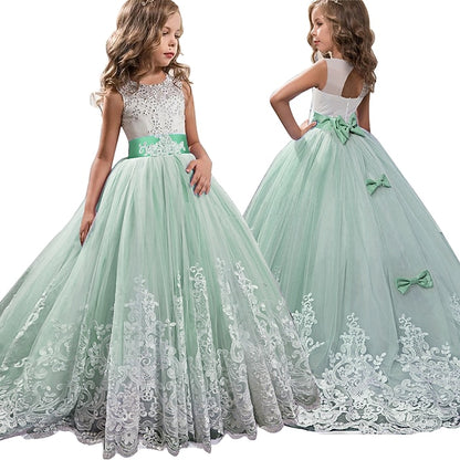 Sleeveless Girl Girls' Kids Wedding Dress Flower