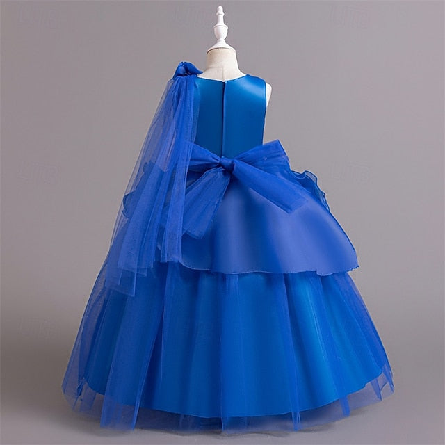 Party Color Dress Girls' Kids Cosplay Solid