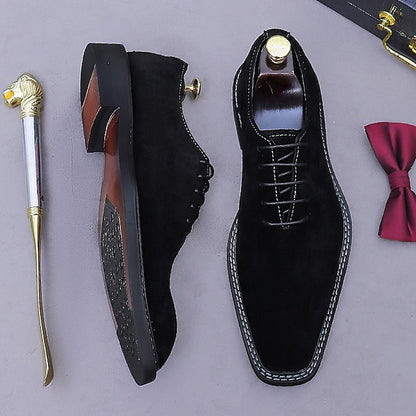 Oxford Men's Shoes Genuine Leather - Suede Cowhide