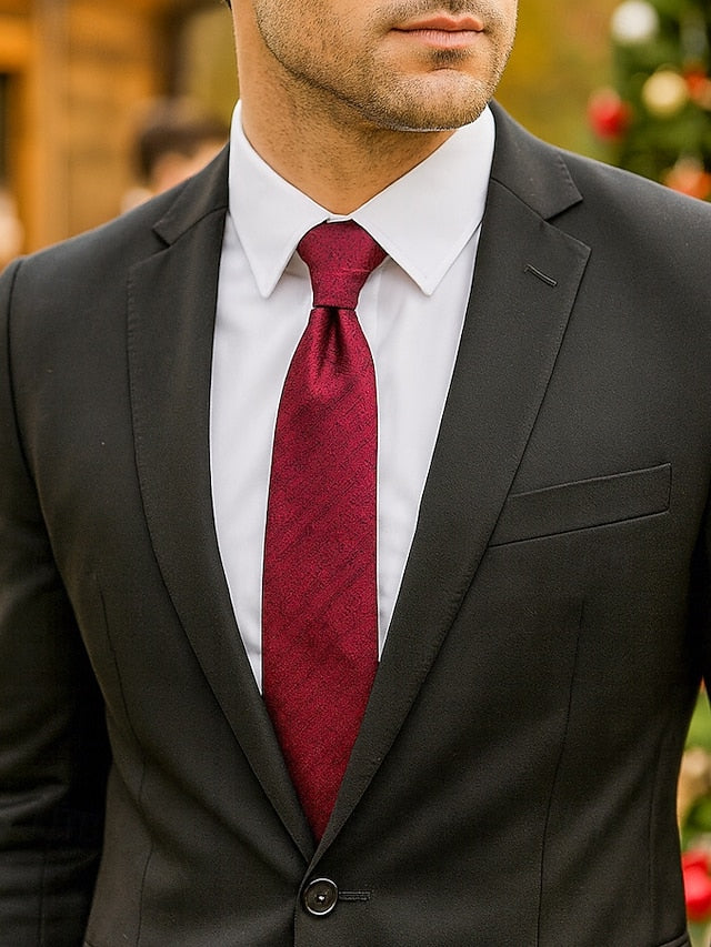 Herringbone – Polyester Tie Christmas Stylish Men's