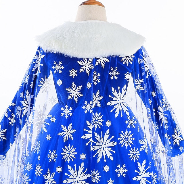 Girl Frozen Princess Elsa Party Flower Dress Fairytale Theme