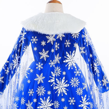 Girl Frozen Princess Elsa Party Flower Dress Fairytale Theme