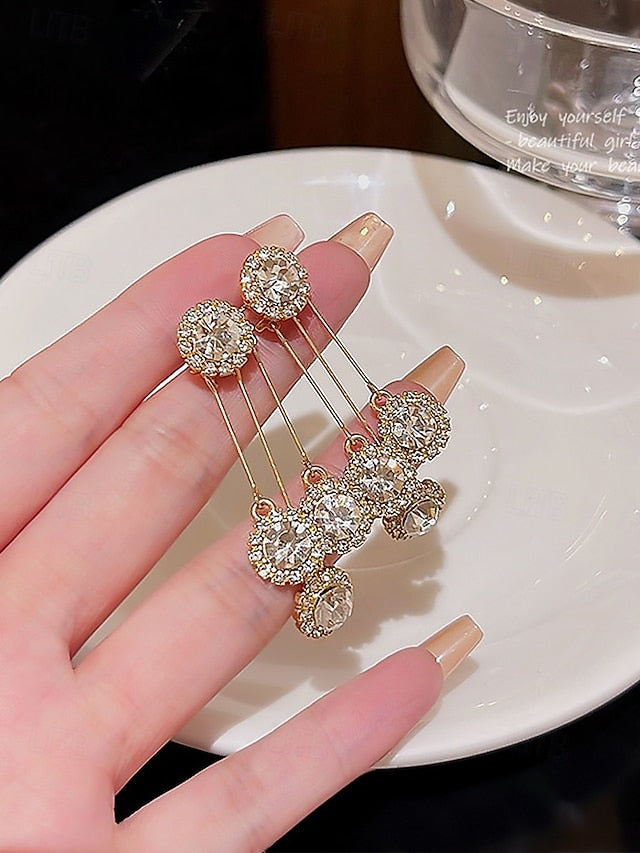 Crystal Women Dangle Elegant for Sparkling Earrings –