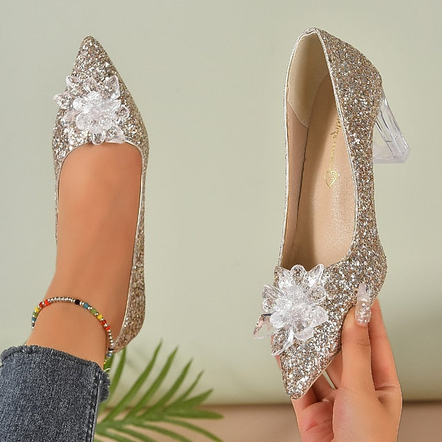 Bridesmaid for Closed Shoes Wedding Bride Toe Pointed Women