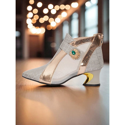 Boots and Silver Mesh Women's Emerald Ankle Gold with