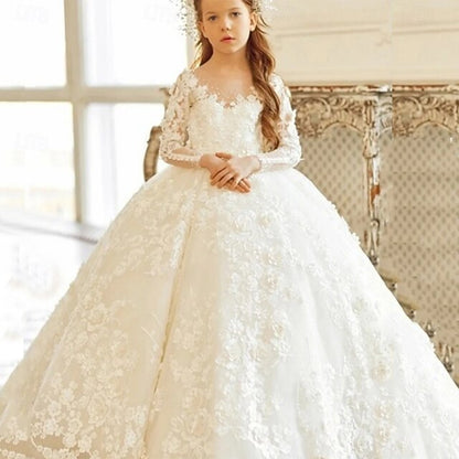 Girl Girls' Formal Dress Flower Princess