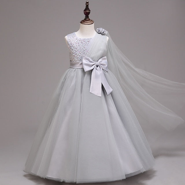 Colored Kids Girls' Solid Dress Flower Girl
