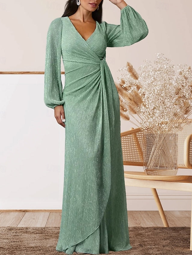 the Guest of A-Line Wedding Elegant Mother Bride Dress V Sweet