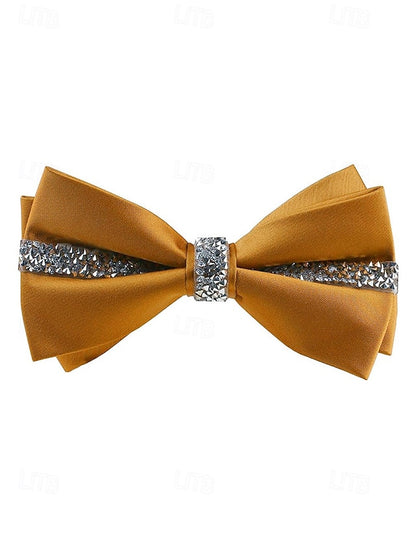 Burgundy Embellishment Crystal Elegant Tie – Satin Bow with