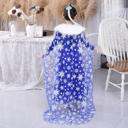 Girl Frozen Princess Elsa Party Flower Dress Fairytale Theme